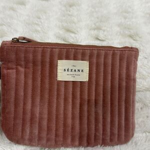 Sezane Corduroy Pink Velvet Women's Toiletry Bag